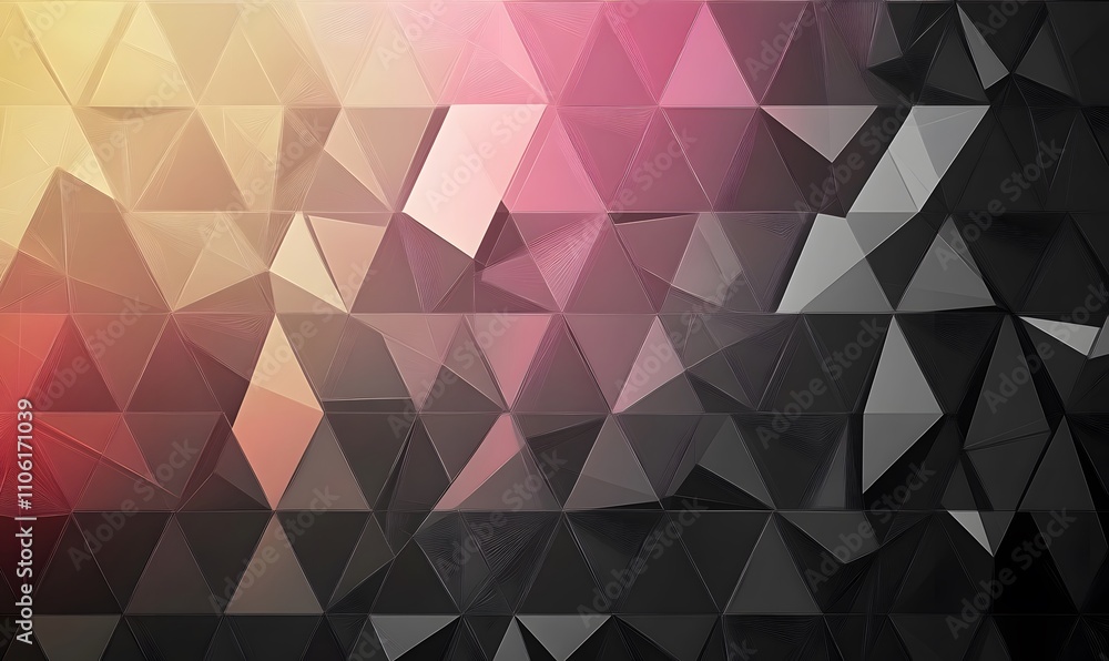 Poster a purple and purple abstract background with a geometric pattern of triangles, generative ai