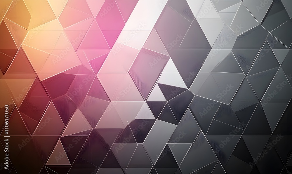 Poster a purple and purple abstract background with a geometric pattern of triangles, generative ai
