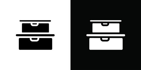 plastic Food container icon simple vector symbol