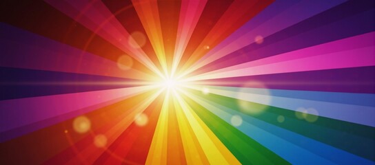 Obraz premium A vibrant rainbow with LGBTQ colors depicted in sleek vectors