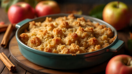 Autumn Apple Crumble Dessert