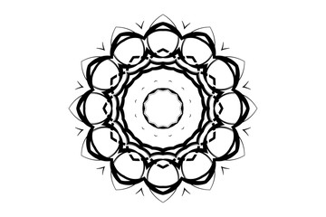 Intricate Mandala Art with Star Center and Concentric Radiating Details
