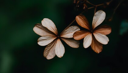 Close-up shot of exquisite dried flowers, showcasing the beauty of natural decay.