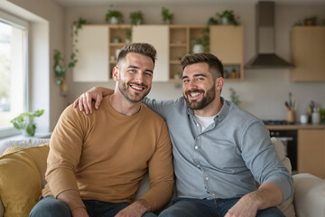 Obraz premium Two friends enjoying a cozy afternoon at home