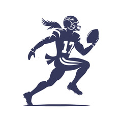 Super Bowl Player Silhouette Vector Illustration