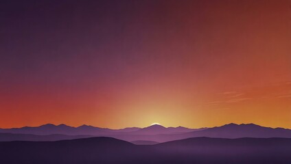 Fototapeta premium Gradient sunset background in purple and orange tones.