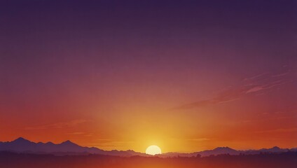 Fototapeta premium Gradient sunset background in purple and orange tones.