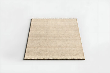 Elegant Beige Textured Area Rug on a Minimalistic Background, Perfect for Interior Design and Home Decor Projects, Adds Warmth and Style to Living Spaces
