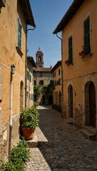 Obraz premium Grazzano Visconti village view.