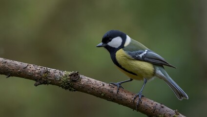 Great tit bird in Goois Natuurreservaat, The Netherlands.