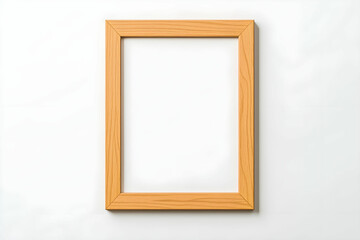 Simple Wooden Frame Without Picture on Soft White Background for Art Display or Home Decor Use in Creative Projects and Designs