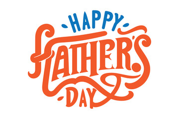 happy father's day typography design