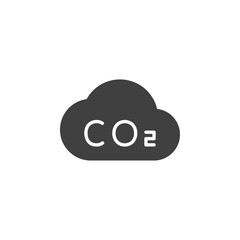 co2 cloud icon simple vector symbol