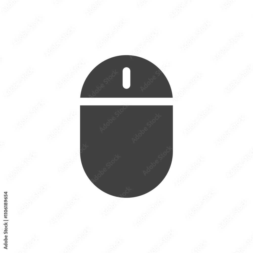 Poster computer mouse icon simple vector symbol