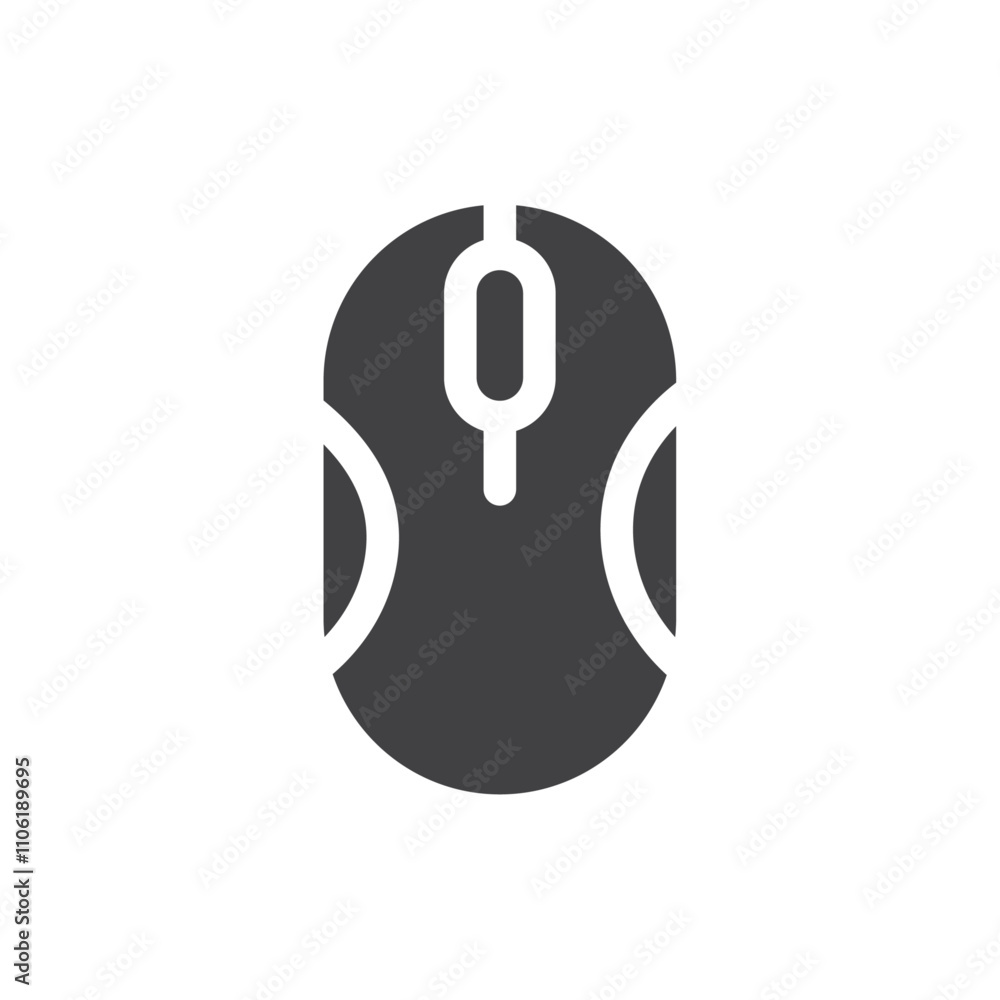 Poster computer mouse icon simple vector symbol