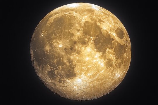 Close-up of the Moon's Surface with Craters and Texture