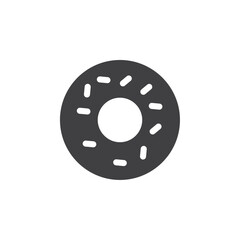 Donut icon simple vector symbol