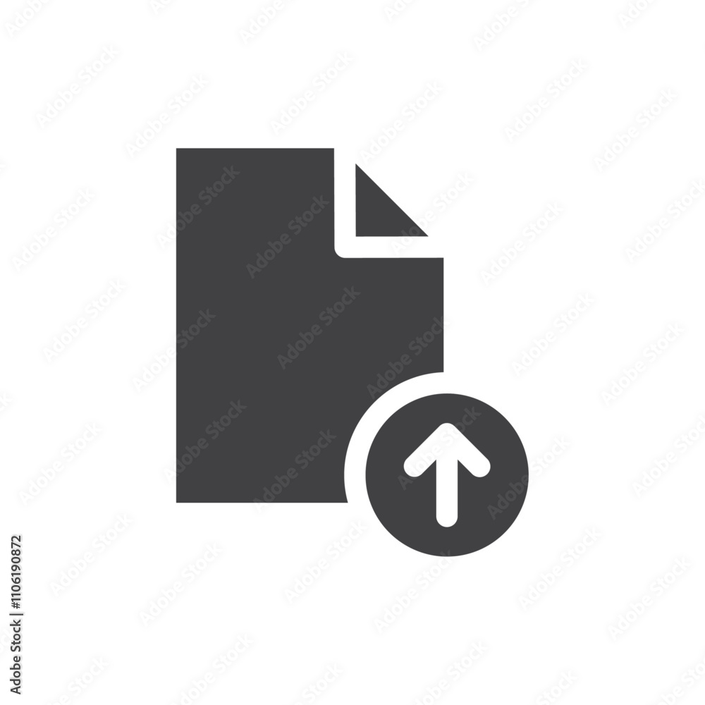Poster file upload icon simple vector symbol