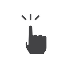 Obraz premium Finger press icon simple vector symbol
