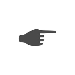 Hand with pointing finger icon simple vector symbol