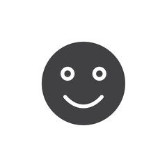 Happy face emoji icon simple vector symbol