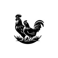 hen vector icon white background.
