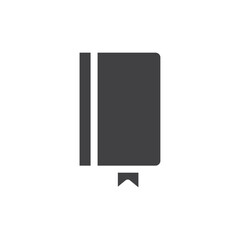 Notebook with bookmark icon simple vector symbol