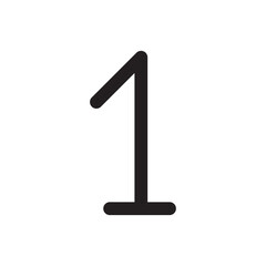 Number 1 icon simple vector symbol