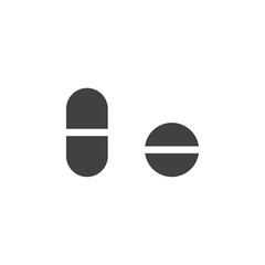 Painkiller pills icon simple vector symbol