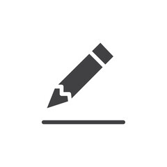 pencil icon simple vector symbol