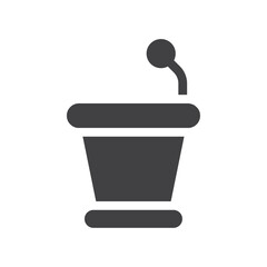 Podium speech icon simple vector symbol