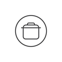 Saucepan icon simple vector symbol