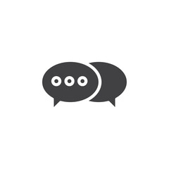 Speech balloons message icon simple vector symbol