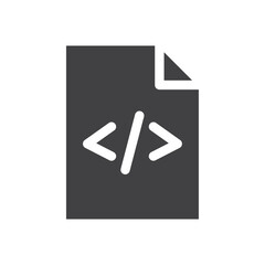 Source code icon simple vector symbol