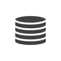 Stack of coins icon simple vector symbol