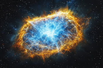 Fiery Supernova with Vibrant Colors
