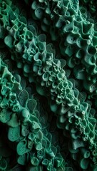 Green sponge texture creating a patterned background.