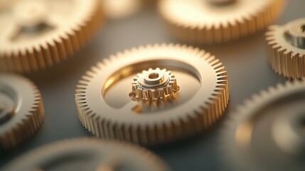 Close-Up of Sharp-Edged Mechanical Gears with Detailed Texture