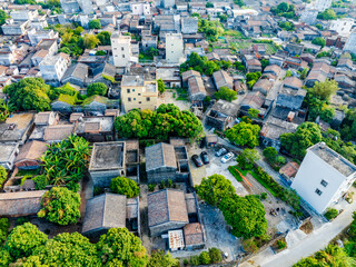 Aerial photography of 18 ancient dwellings in Yashao, Yangjiang, Guangdong