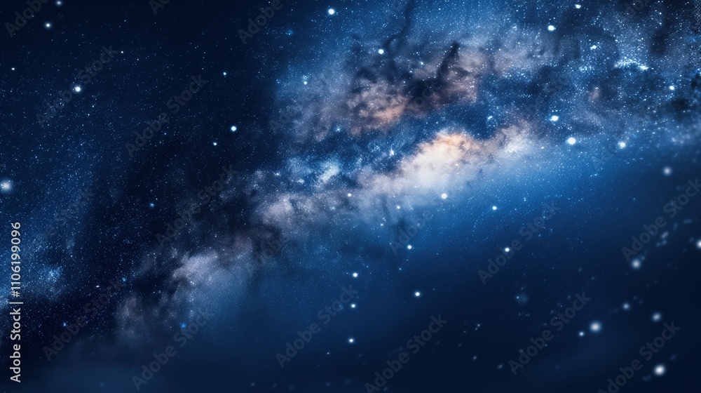 Canvas Prints abstract nebula cloud with stars in dark sky image. stunning gas formation in outer space photograph
