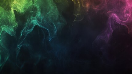 Bright swirls of color blend seamlessly against a dark background, creating a mesmerizing and dynamic abstract design that captivates the viewer with its fluidity.