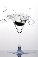 martini splash in glass
