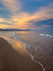 sunset on the beach