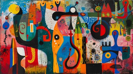 An Abstract Representation of a Fantastical Landscape, Blending Imagination and Nature Through Surreal Forms, Vivid Colors, and Dreamlike Elements to Create a Visual Journey