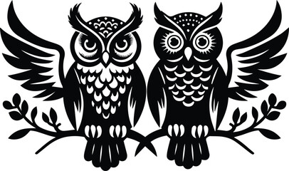 owl vector icon on white background