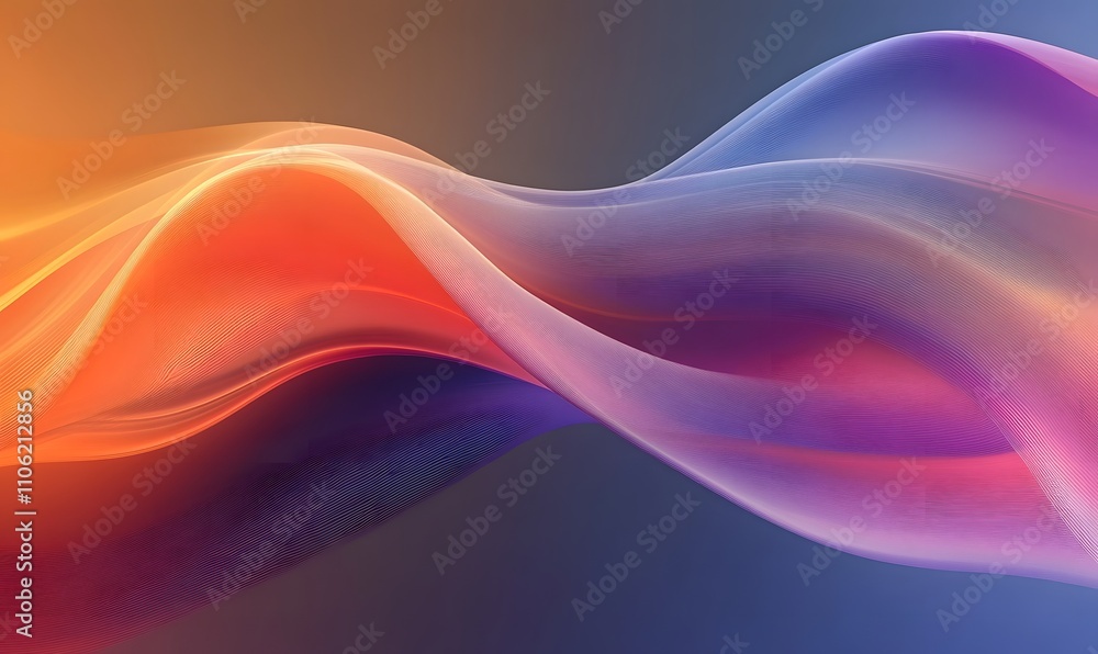 Poster abstract background with waves, generative ai