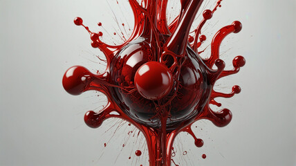 Blood system on white background