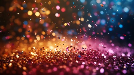 Obraz premium Colorful Sparkles on a Black Background.