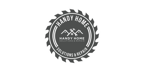 logo home furnishing icon vector