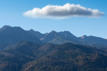 mountains and clouds